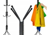 Perchero de pie para ropa 170 cm negro RUHHY